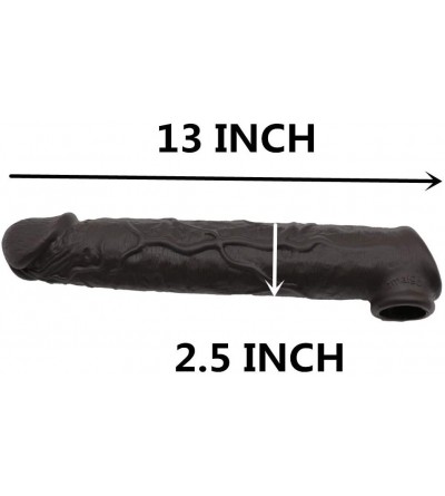 Pumps & Enlargers 2020 Extra Large 13 Inch Black Silicone Pên?ís Sleeve for Men Large Extension Cóndom Thick and Big Extra La...