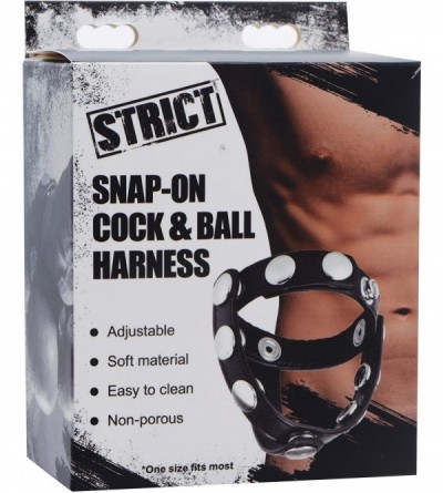 Penis Rings Snap-On Cock and Ball Harness - CP12KL71XBN $8.12
