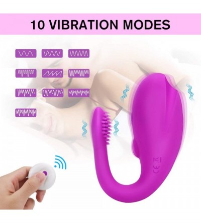 Vibrators Couples G-Spot Clitoral Vibrator - Wearable Stimulator with Sticking-Out Tentacle- 10 Modes Wireless Control Waterp...