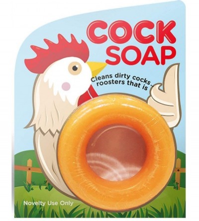Novelties Cock Soap - Barnyard Rooster Design - Novelty Rooster soap for Men - Yellow- Circle soap- Lightly Scented - CK186SS...