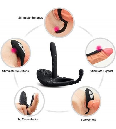 Penis Rings Vibrating Cock Ring Hands-Free Dick Stimulator Silicone Happy Toys Relax Toys Boyfriend Male Powerful Vibration E...