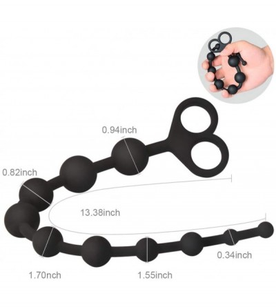 Anal Sex Toys Anal Chain with 10 Balls- Anal Plug with Anal Beads for Men and Women - C517YT7DXI4 $10.20