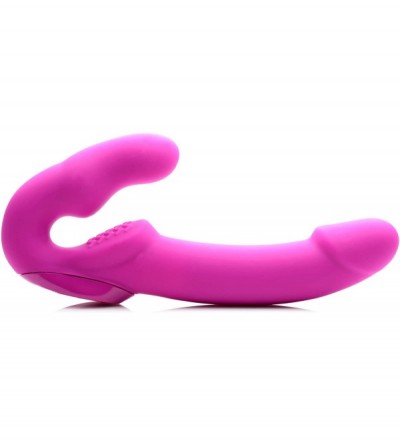 Vibrators Evoke Rechargeable Vibrating Silicone Strapless Strap On- Pink - Pink - CE18G4CKY2A $104.20
