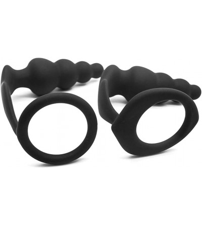 Penis Rings Soft Silicone Multi-Bead Amal Plug Delay Stretchy Lock Fine Ring Threaded Beads B'ut.t Pùg Cleaning Double Penetr...