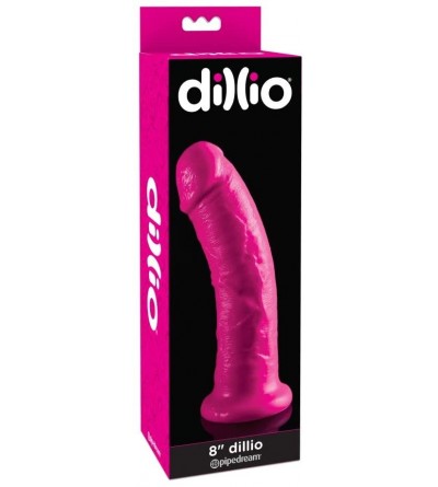 Dildos Dillio 8 Inch Dillio- Hot Pink - CE12JO6WPBJ $9.56