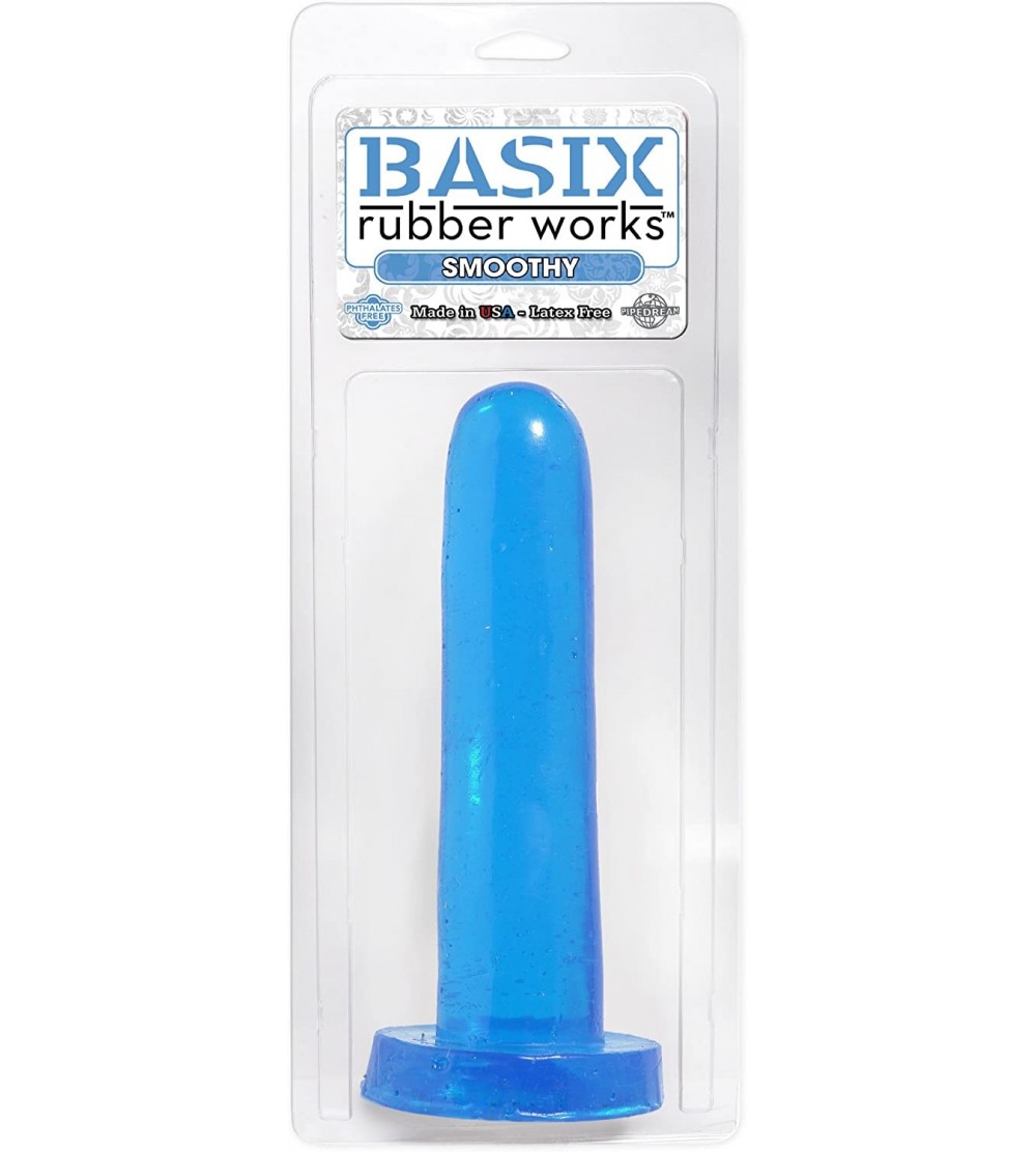 Anal Sex Toys Rubber Works 5" Smoothy Dong- Blue - Blue - C4112E32RJF $6.44