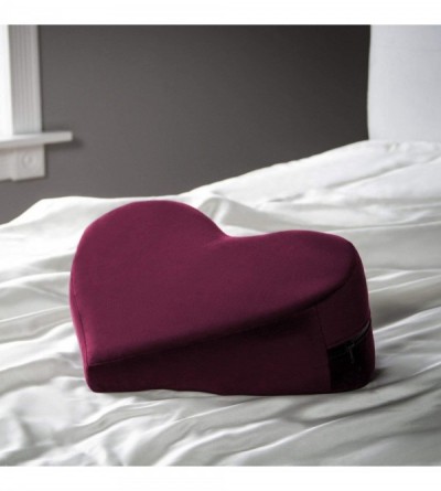 Sex Furniture Decor Heart Wedge Pillow- Merlot Velvish - Merlot Velvish - CM115I3PUYH $48.06