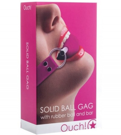 Gags & Muzzles Solid Ball Gag- Pink - Pink - CC11O4PKMDJ $16.36