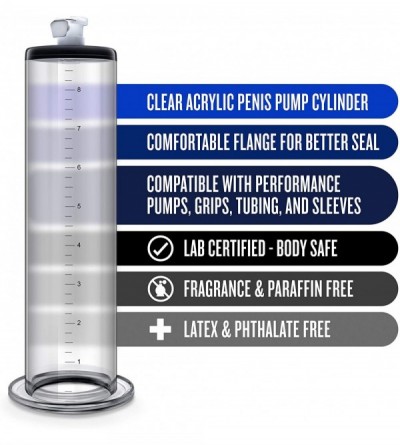 Pumps & Enlargers Performance Acrylic Penis Pump Cylinder- 1.75 Inch x 9 Inch- Sex Toy for Men- Crystal Clear - CN18OO8M5KK $...