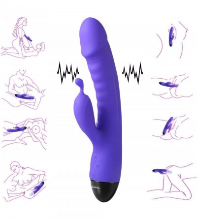 Vibrators Rabbit G-Spot Vibrator Massager for Relaxation-10 Modes-Purple -Perfect Valentine's Day Gift - C918ZIH2CMY $22.97