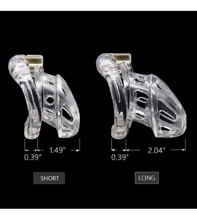 Chastity Devices Adjustable Male Chastity Device Lightweight Premium Plastic Chastity Cage with 4 Rings for Men - CT193IU44ED...