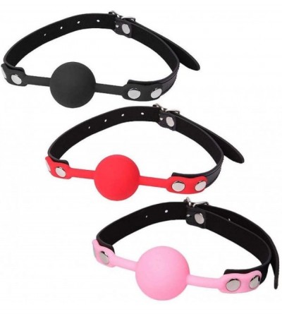 Gags & Muzzles Adùlt Toys Silicone Sêxy Ball Gag Slave Harness Bondage BDSM Fetish Mouth Restraints Toy for Sèx - Pink - CH19...