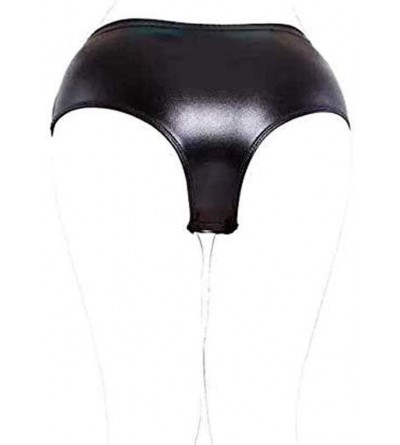 Chastity Devices Leather Chastity Belt Underwear with Strap on Strap on 2 Anal/Vagina Dildo Plug- Fetish Love Game BDSM Eroti...