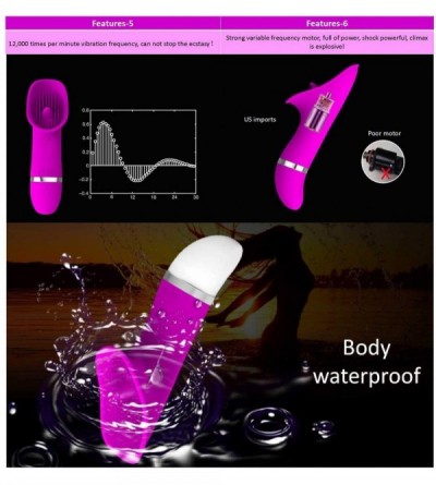Vibrators Wireless Tongue Vibrant Toy Oral Tongue Simulator- Waterproof 30-Frequency Vibration Wand 1115 - CK192IEW9UW $15.05