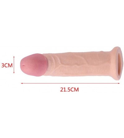 Dildos Ride On Soft Cock Girth Enhancer Penis-Extender Sleeve Penis-Extension Vanilla Prosthetic Penis Attachment - C4186TE6K...