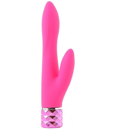 Male Masturbators Victoria Rechargeable Silicone Dual Vibe- Neon Pink - Neon Pink - CY17Z6LT26Y $12.11