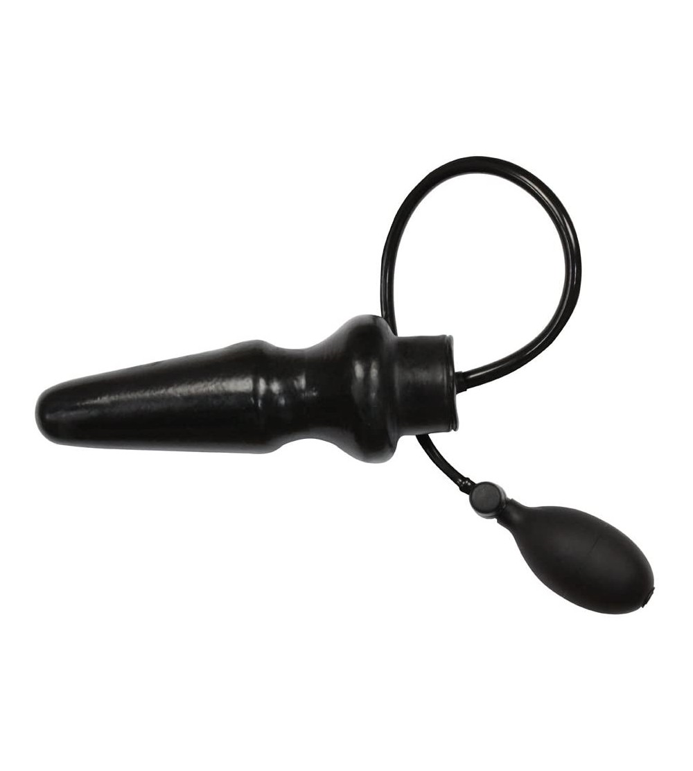 Anal Sex Toys Latex Women Anal Plug Panties Rubber Expand Inflatable Big Missile Chas-tity Butt Plug Erotic Underwear - Black...