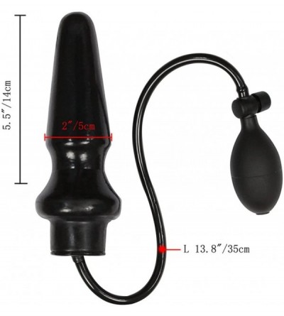 Anal Sex Toys Latex Women Anal Plug Panties Rubber Expand Inflatable Big Missile Chas-tity Butt Plug Erotic Underwear - Black...
