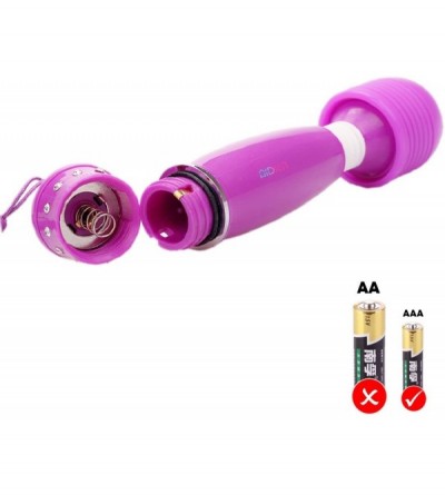 Vibrators Portable Waterproof Mini Wand Massager-Purple - CO18ID7YUAY $11.11