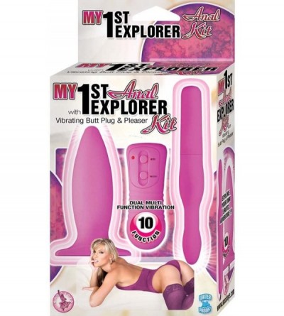Anal Sex Toys My 1st Anal Explorer Kit Vibrating Butt Plug and Please - Pink - Pink - CJ11EOX5V87 $17.78
