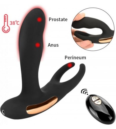 Anal Sex Toys Male Prostate Massager Vibrators Anal Sex Toys Warming 2 Motors 7 Vibrating Modes Prostate Stimulator Waterproo...