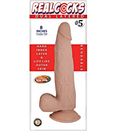 Dildos Real Cocks Dual Layered- No.5 Flesh Thin Tip- 8 Inch - No.5 Flesh Thin Tip - CS186O8HK98 $17.20