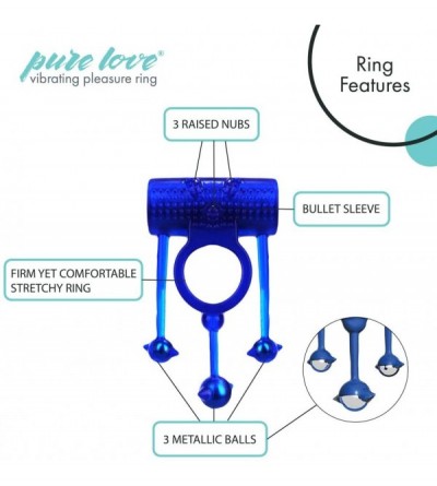 Penis Rings Vibrating Cock Ring- Waterproof Penis Ring with Multi-speed Bullet- Erection Enhancer and Clitoral Stimulator Adu...