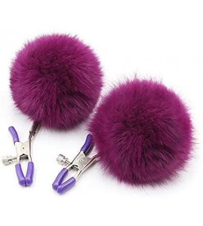 Nipple Toys Premium Furry Nipple Clamps Restraints for Sex - C918EY7Y4IG $24.50