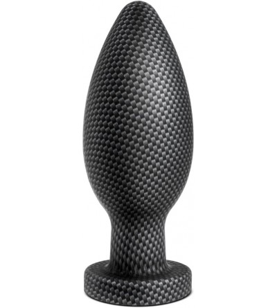 Anal Sex Toys Spark - Medium 5" Long Platinum Silicone Anal Butt Plug for Men Women - Satin Coated Carbon Fiber Finish - CW12...