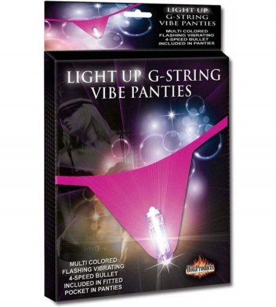 Vibrators Light Up G String Vibrating Panties - Hot Pink - CY129TQDG1H $11.06