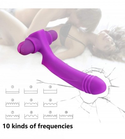 Vibrators G Spot Finger Dildo Vibrator 10 Powerful Vibration Textured Head for Intense Stimulation Sex Toy for Couples Women ...