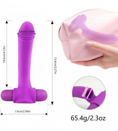 Vibrators G Spot Finger Dildo Vibrator 10 Powerful Vibration Textured Head for Intense Stimulation Sex Toy for Couples Women ...