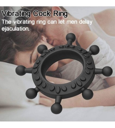 Penis Rings Male Delay Lock Fine Ring Cock Penis Ring Powerfull Adult Sex Toys Black - CT194LD54RC $8.02