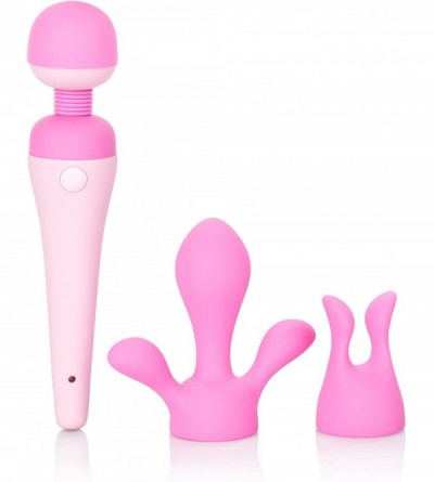 Vibrators Inspire Handheld Flexible-Headed Electric Mini Massager Set - Pink - CM18GGEW7RD $84.23