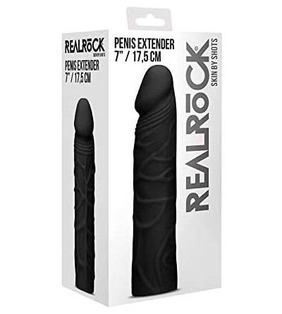 Pumps & Enlargers RealRock - Penis Extender - 17-5 cm - Black - C718XGMLSRT $13.75