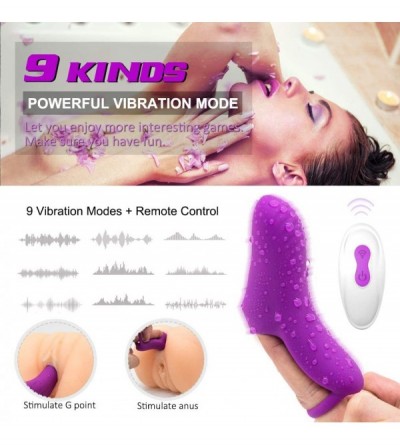 Vibrators Finger Dildo Multi-Frequency Vibrator Woman G-spot Vibration Soft Silicone Dance Shoes Finger wear G spot- Toy Fun ...