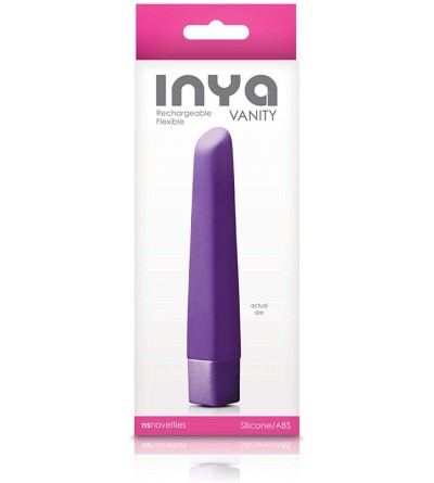Vibrators INYA - Vanity Compact Rechargeable Flexible Angled Tip Vibe - Sextoy for Women (Purple) - Purple - C918TRH84N8 $19.17