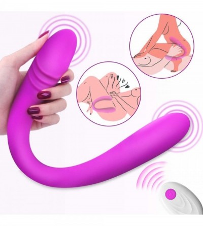 Dildos Double Dildo Vibrator - Remote Double-Ended Dildo with 7 Vibration Modes for Couples- Dual Motors Silicone Rechargeabl...