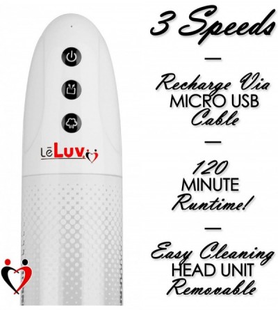 Pumps & Enlargers Men's iPump Electric Penis Pump Tubeless 3-Speedmatic Electric USB Rechargeable White Bundle with Soft Airt...