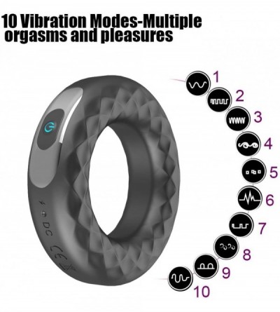 Penis Rings Vibrating Penis Cock Ring- Sex Toys for Men and Couples clit Stimulator with 10 Modes Vibration- Penis Vagina cli...