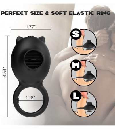 Penis Rings Tongue Licking Vibrator Cock Ring- 7 Vibration Modes Massager-Tongue Clitoris Stimulator- Stretchy Penis Ring Str...