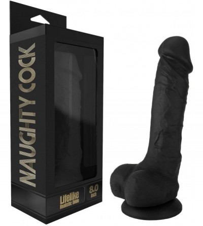 Dildos Naughty Cock Silicone Dildo - Huge- Thick- Realistic- Suction Cup - Sex Toy for Vaginal- Anal- and G-Spot - 8 Inch (Bl...