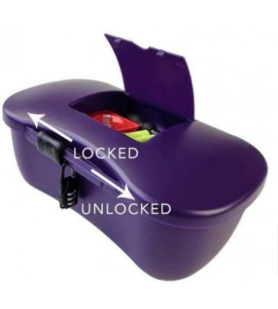Novelties Hygienic Locking Storage Box System- Purple- 1 Count - Purple - C511QNR0I17 $22.56