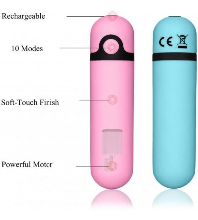 Vibrators 2 Pack Bullet Vibrators- Waterproof Mini Personal Massager Wand Handheld 10 Speeds Rechargeable Vibrantor for Women...