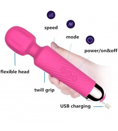 Vibrators Rechargeable Cordless Masturbation Wand Vibrator with 8 Speeds 20 Modes Handheld Massager Waterproof G-spot Vibrato...