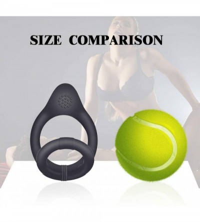 Penis Rings Silicone Dual Penis Ring- Super Soft Cock Ring for Men Erection Enhancing Sex Toy for Man or Couples Play - C6197...