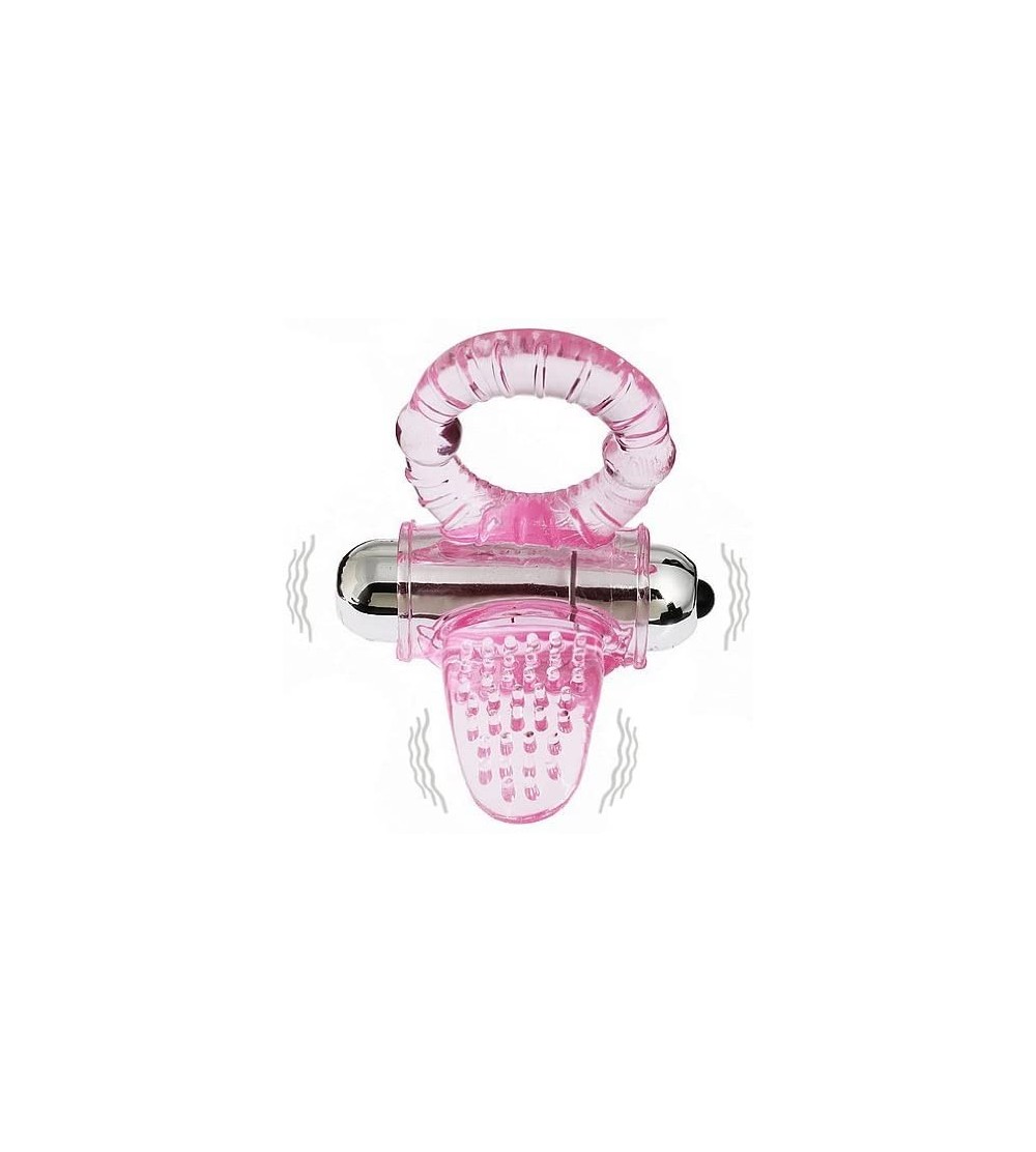 Penis Rings The Soft Stretchy Tongue Shaped Penis Cock Ring with Bullet Vibrator Masturbating Adult Sexy Toy for Man - CB11RZ...