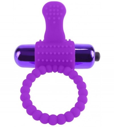 Penis Rings Fantasy C Ringz Vibrating Silicone Super Ring- Purple - Purple - C9187CQWWGM $8.53