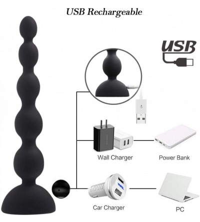 Vibrators Vibrating Prostate Massager Anal Beads Butt Plug 10 Stimulation Patterns 3 Speeds for Wireless Remote Control Anal ...