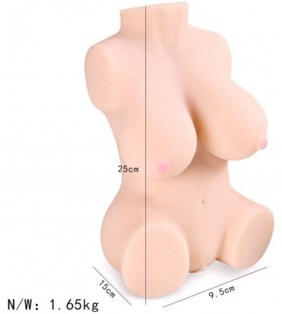 Sex Dolls Ergonomic Design Double Holes Silicone Dolls Men's Adult Toys-Underwear Silicone Artificial 3D Realistic Lifelike T...